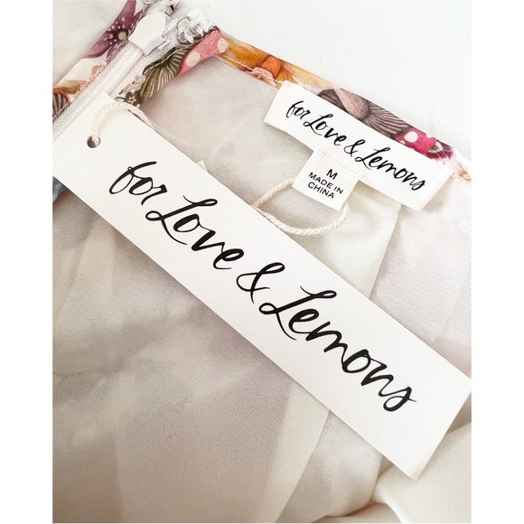 NWT For Love and Lemons Arya Mini Floral Woodland Fairycore Dress Size Medium - Picture 7 of 11